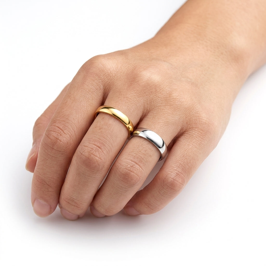Titanium Stainless Steel Wedding Band | 6mm | Hypoallergenic | Men & Women