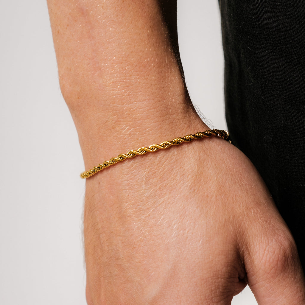 Rope Bracelet 3MM (18K Gold Plated)