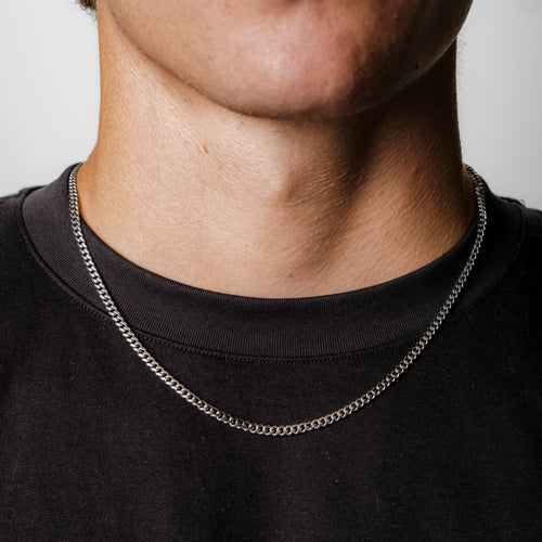 Cuban Chain | Silver-Plated Stainless Steel | 3mm Width