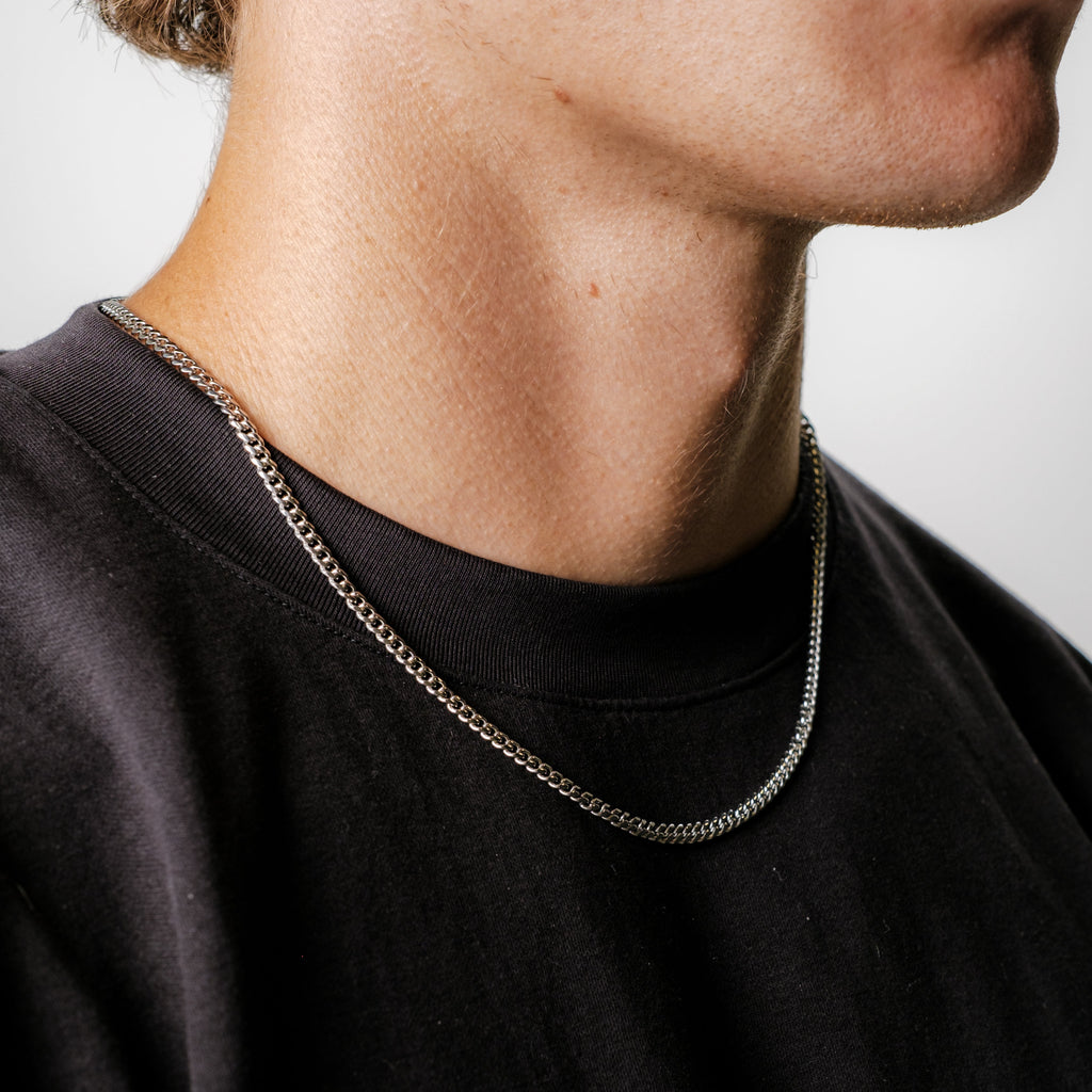 Cuban Chain 3MM (Silver Plated)