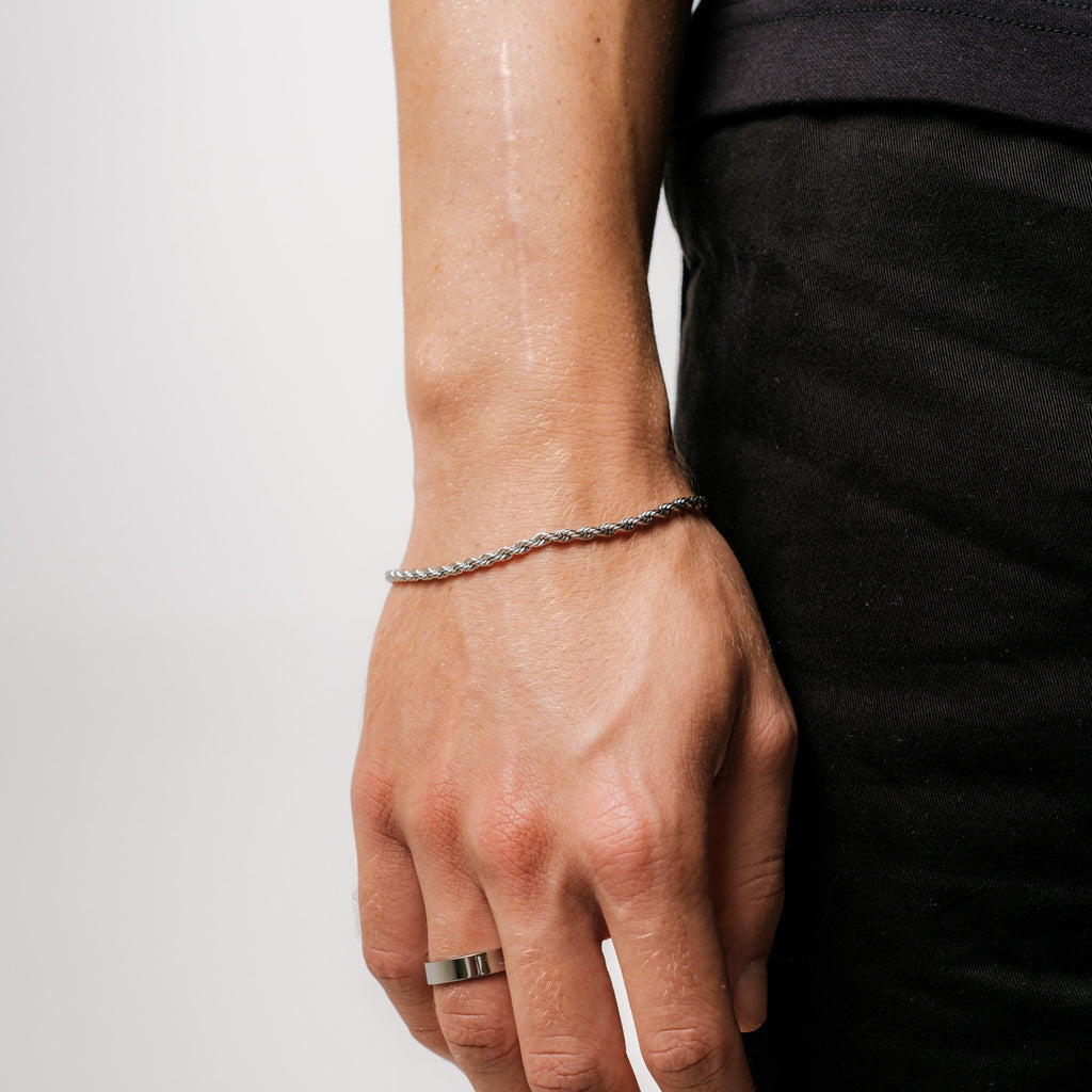 Rope Bracelet 3MM (Silver Plated)