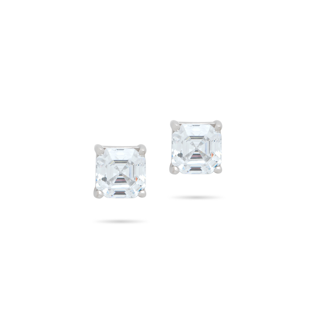 Asscher Cut Studs