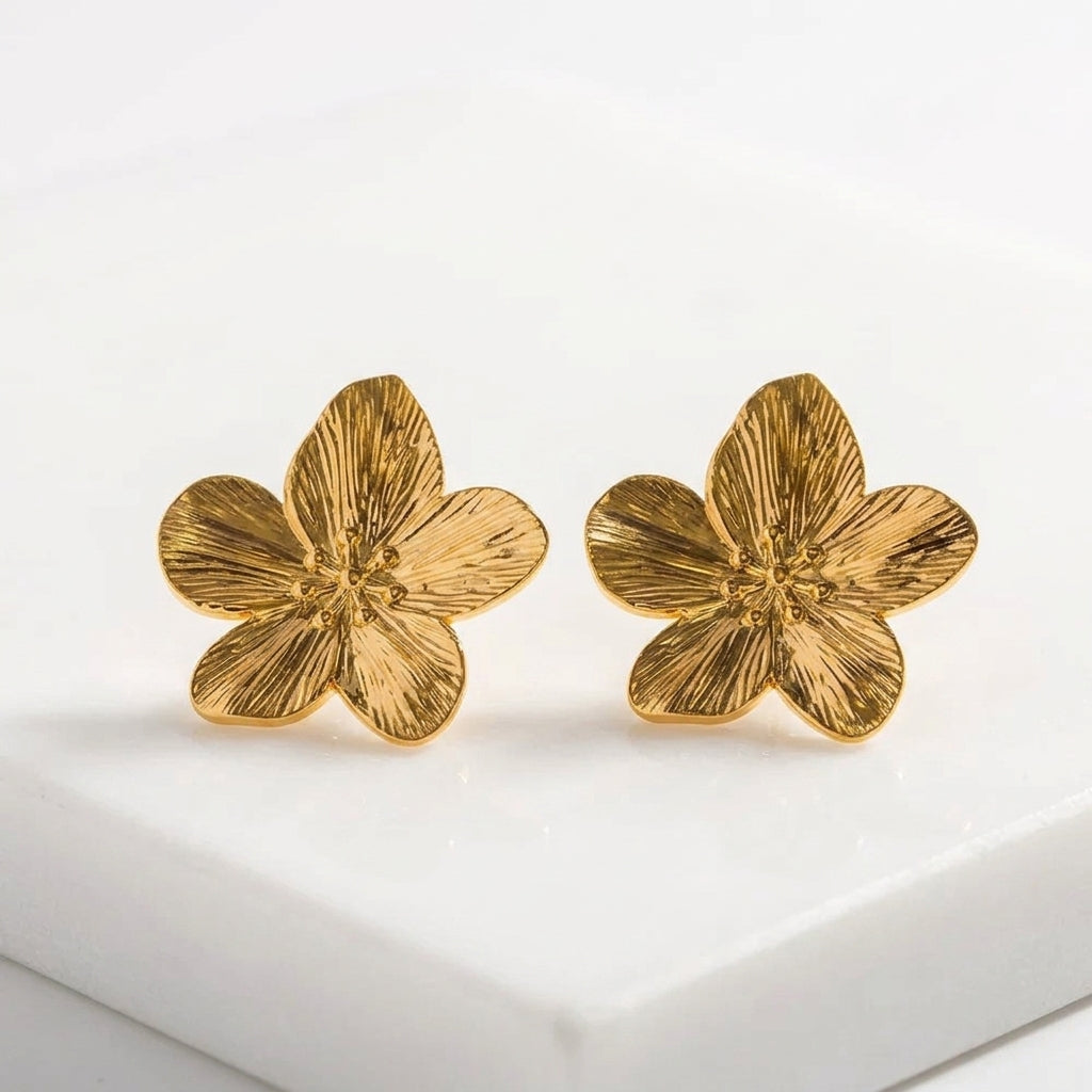 Juliette – Vintage Gouden Bloem Oorbellen