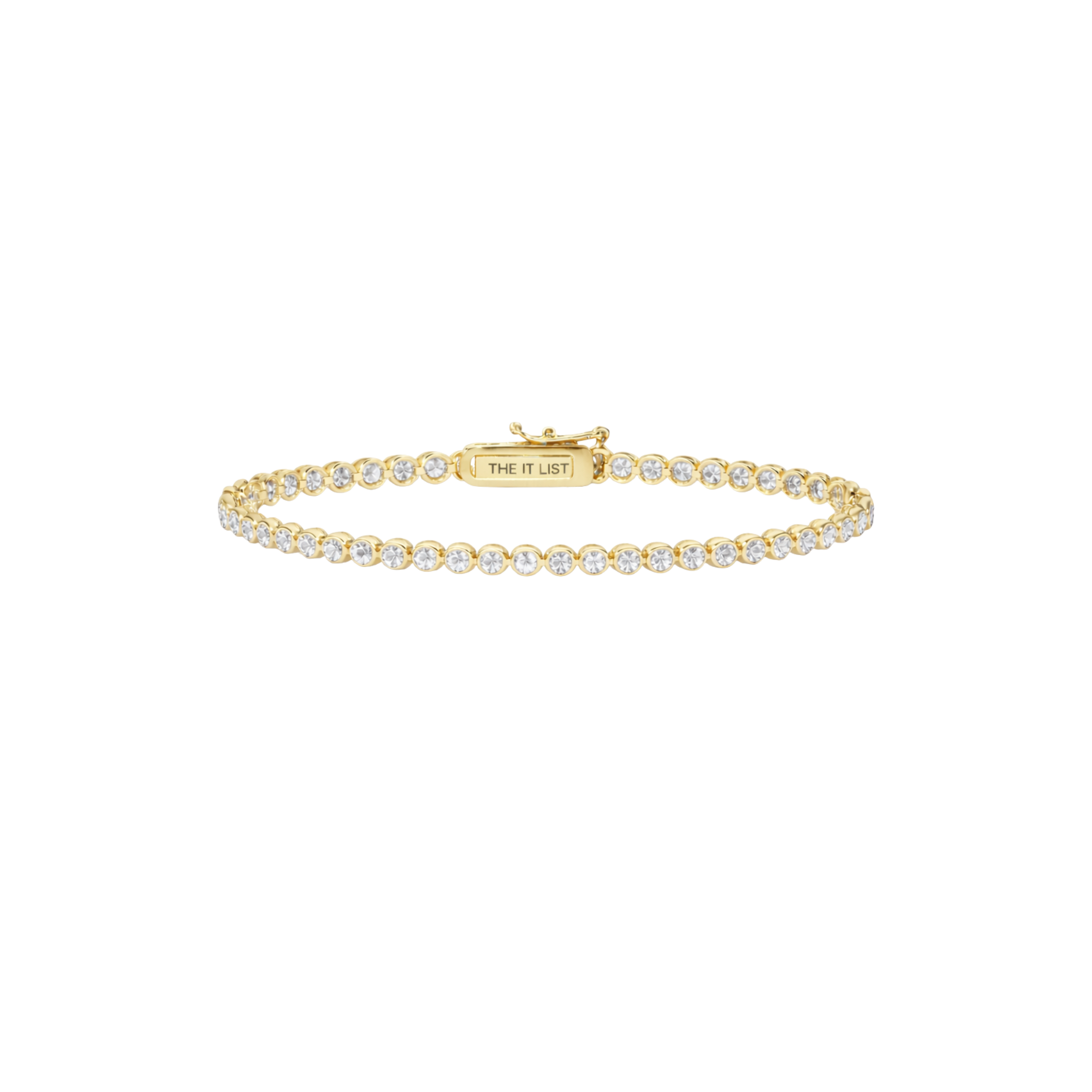 Bezel Tennis Bracelet 2mm - Gold