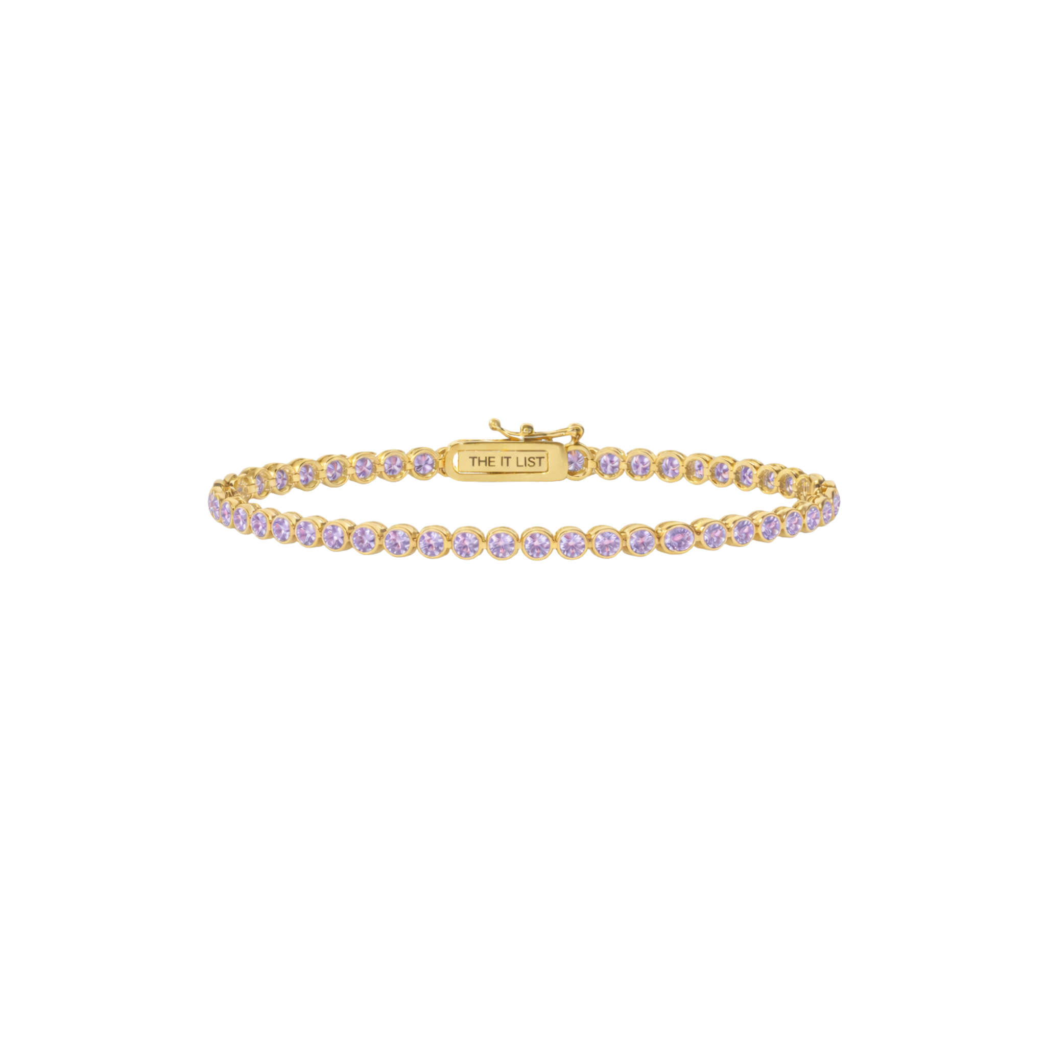 Bezel Tennis Bracelet 2mm - Gold