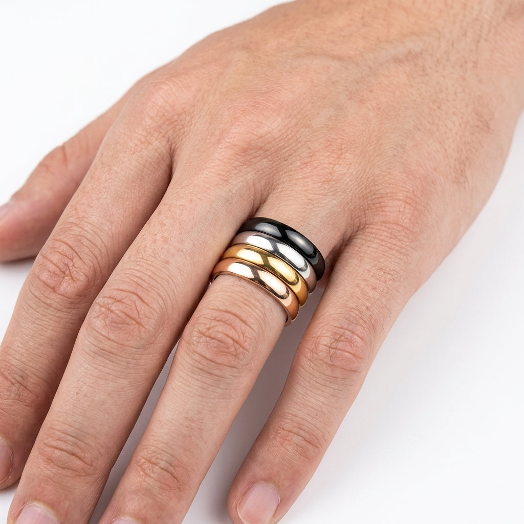 Titanium Stainless Steel Wedding Band | 6mm | Hypoallergenic | Men & Women