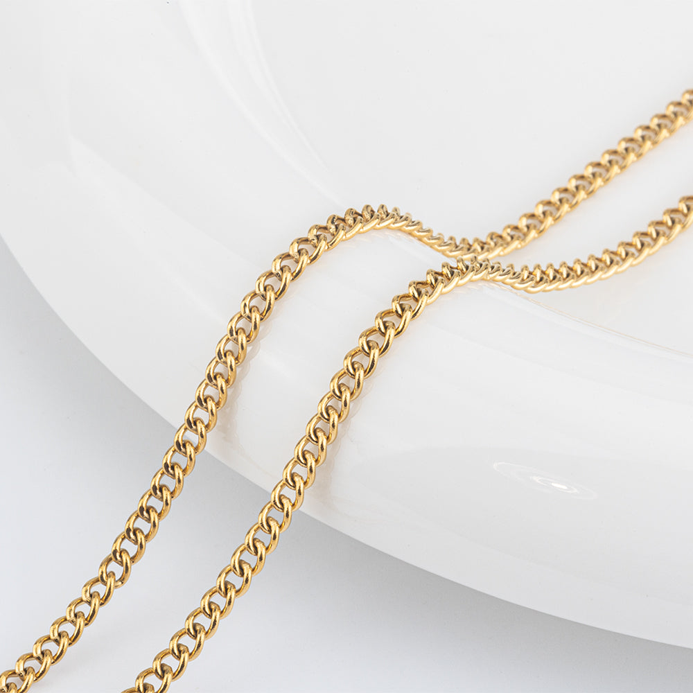 Cuban Chain 2MM (18K Gold Plated)