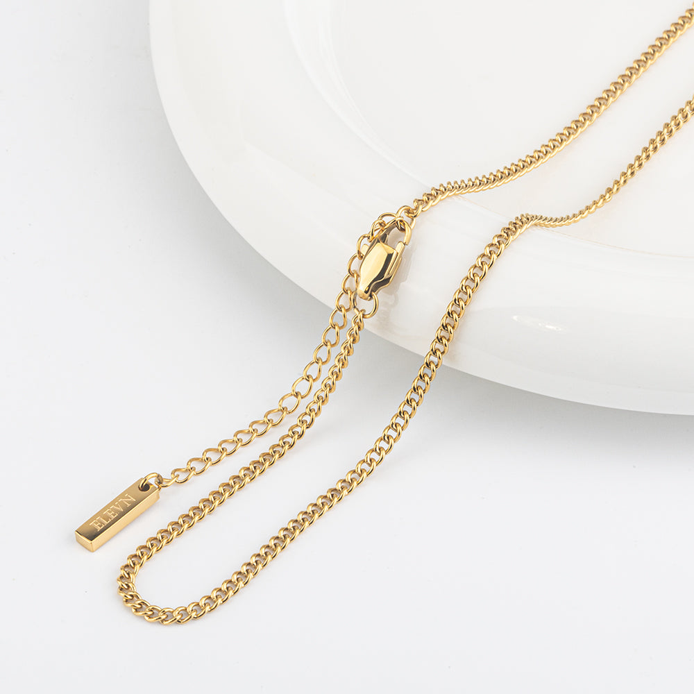 Cuban Chain 2MM (18K Gold Plated)