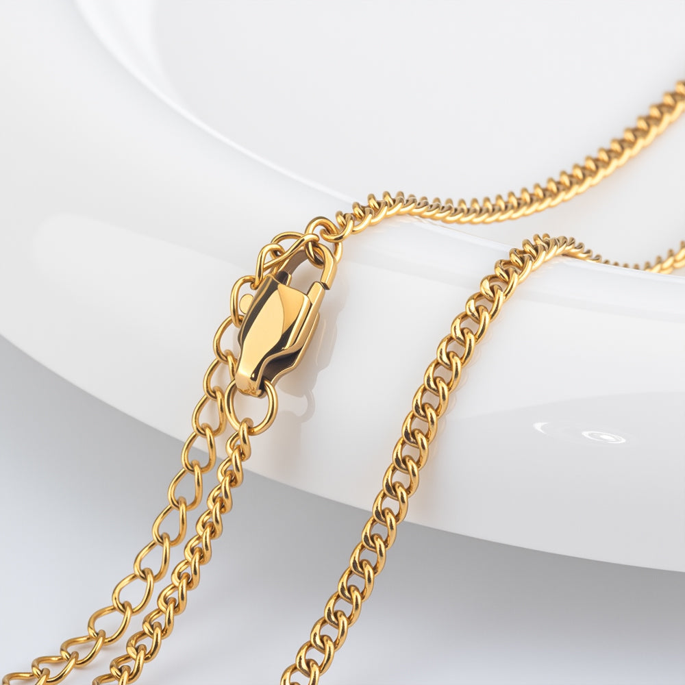 Cuban Chain 2MM (18K Gold Plated)