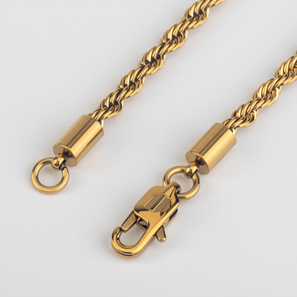 Rope Bracelet 3MM (18K Gold Plated)
