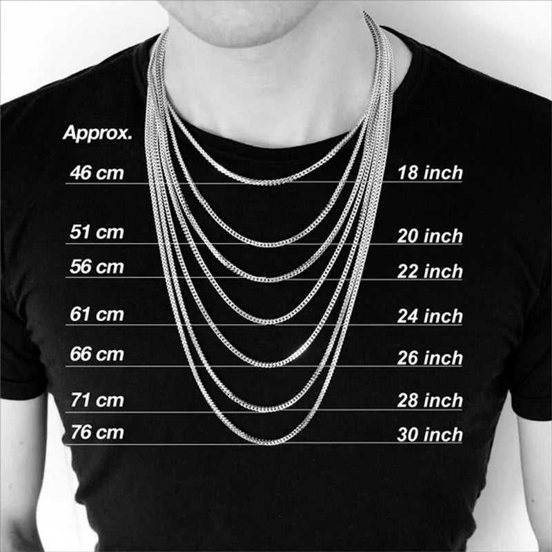 Cuban Link & Rope Chain Necklace | Stainless Steel | 2-7mm | Silver Gold Black | Men & Women