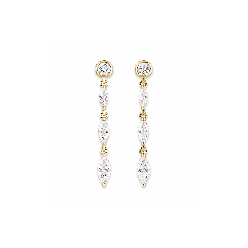 Luna Glow Triple Oorbellen - Goud