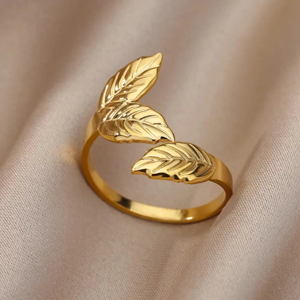 316L Stainless Steel Cocktail Ring | Gold Color | Never Fading | Luxury Classic | Women & Couples