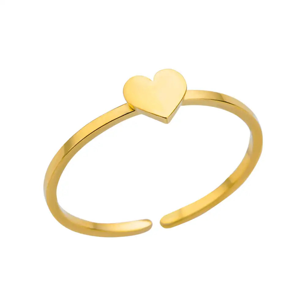 316L Stainless Steel Shell Star Ring | 18K Gold Plated | Adjustable | Women's Jewellery