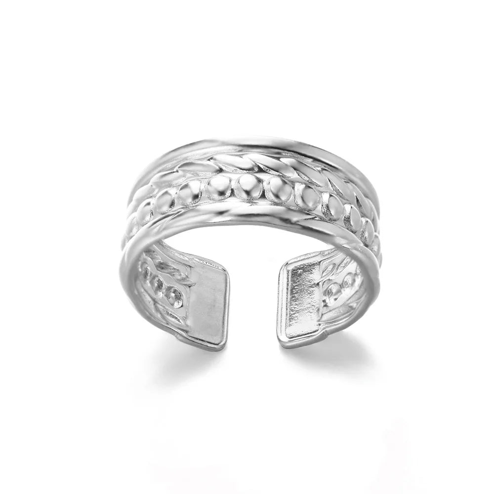 316L Stainless Steel Shell Star Ring | 18K Gold Plated | Adjustable | Women's Jewellery