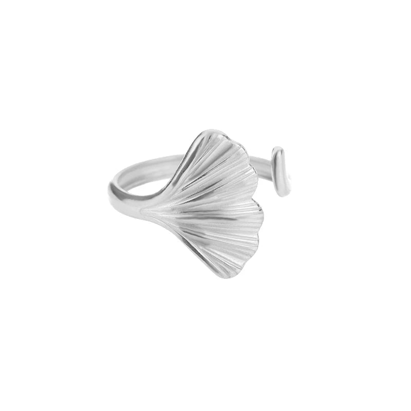 316L Stainless Steel Shell Star Ring | 18K Gold Plated | Adjustable | Women's Jewellery