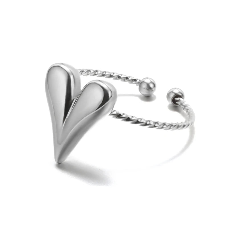 Stainless Steel Cocktail Ring | 316L Gold-Tone | Fade-Resistant Luxury | Women & Couples