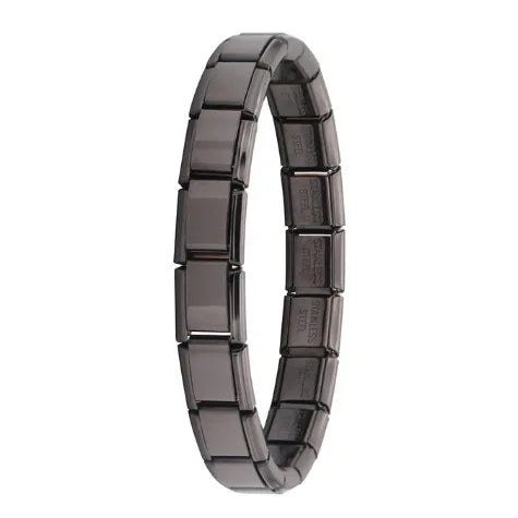 Italian Square Link Stretch Bracelet | Stainless Steel | HipHop Style | Men & Women