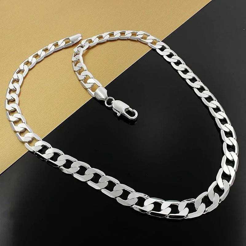 925 Sterling Silver Link Chain Necklace 6mm | 16-24 Inch | Men & Women | Luxury Jewelry