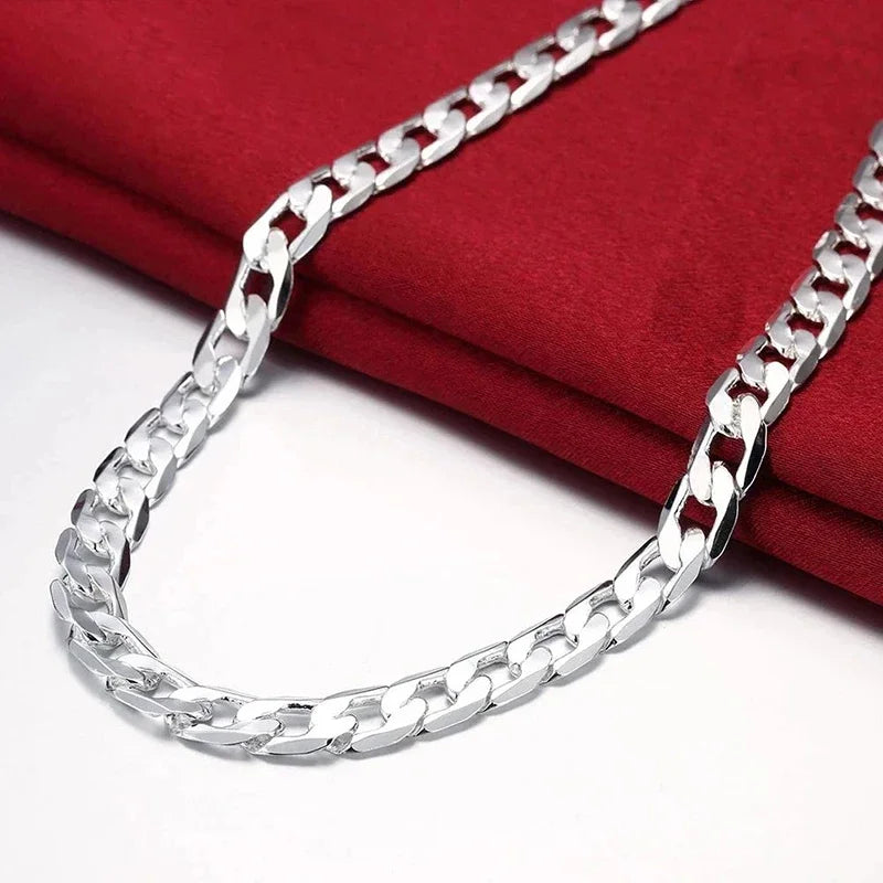 925 Sterling Silver Link Chain Necklace 6mm | 16-24 Inch | Men & Women | Luxury Jewelry