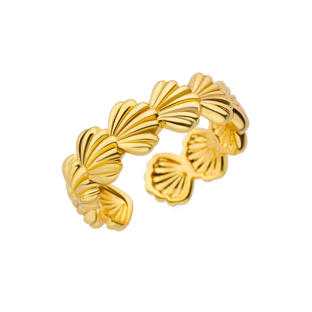 Stainless Steel Cocktail Ring | 316L Gold-Tone | Fade-Resistant Luxury | Women & Couples