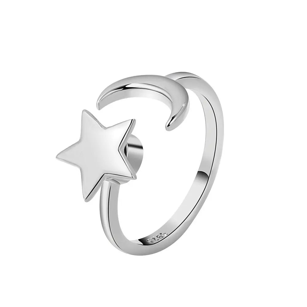 Anti-Anxiety Fidget Spinner Ring | Stainless Steel | 18K Gold Plated | Zircon | Women