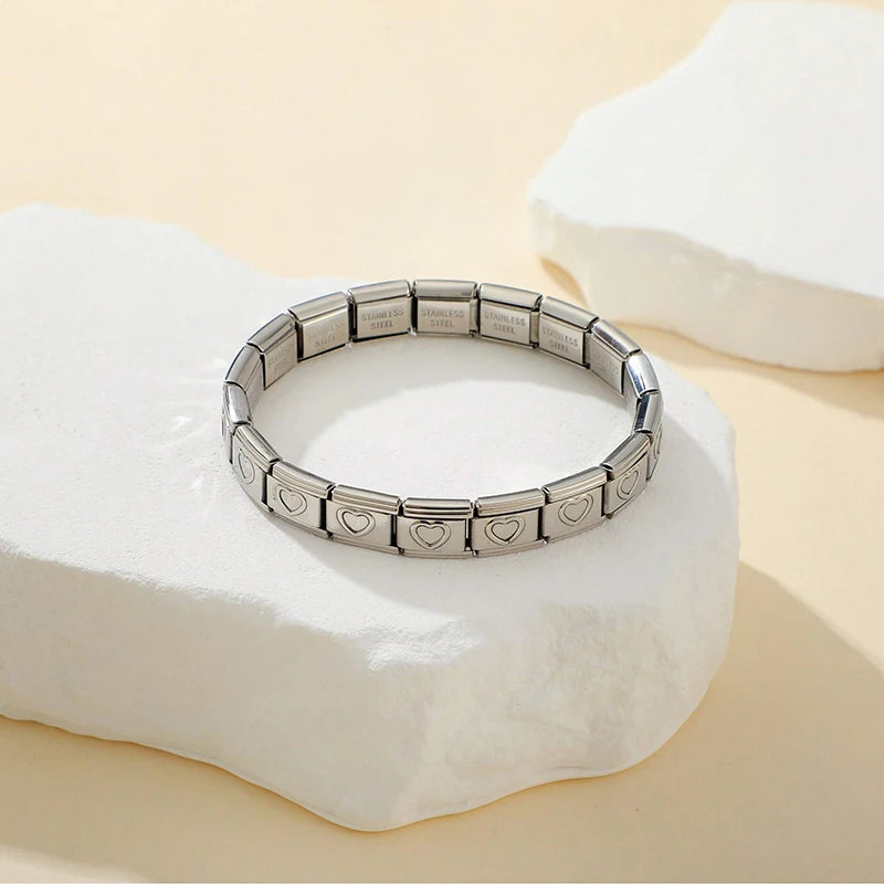 Italian Charm Bracelet | Stainless Steel | DIY Modular | 9mm | Women & Men