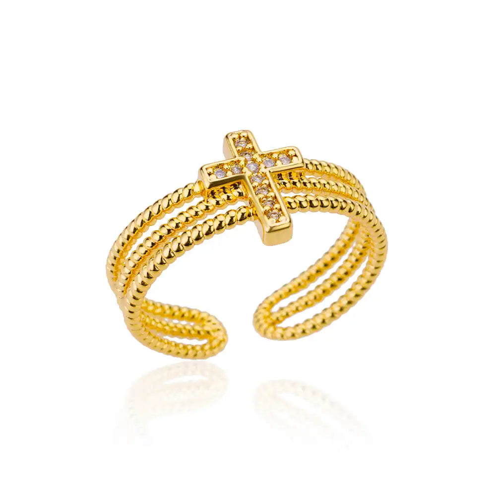 Stainless Steel Cocktail Ring | 316L Gold-Tone | Fade-Resistant Luxury | Women & Couples
