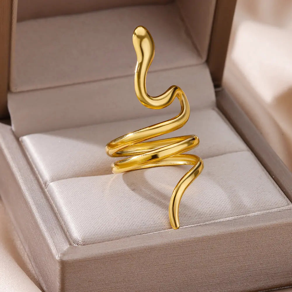 Stainless Steel Cocktail Ring | 316L Gold-Tone | Fade-Resistant Luxury | Women & Couples