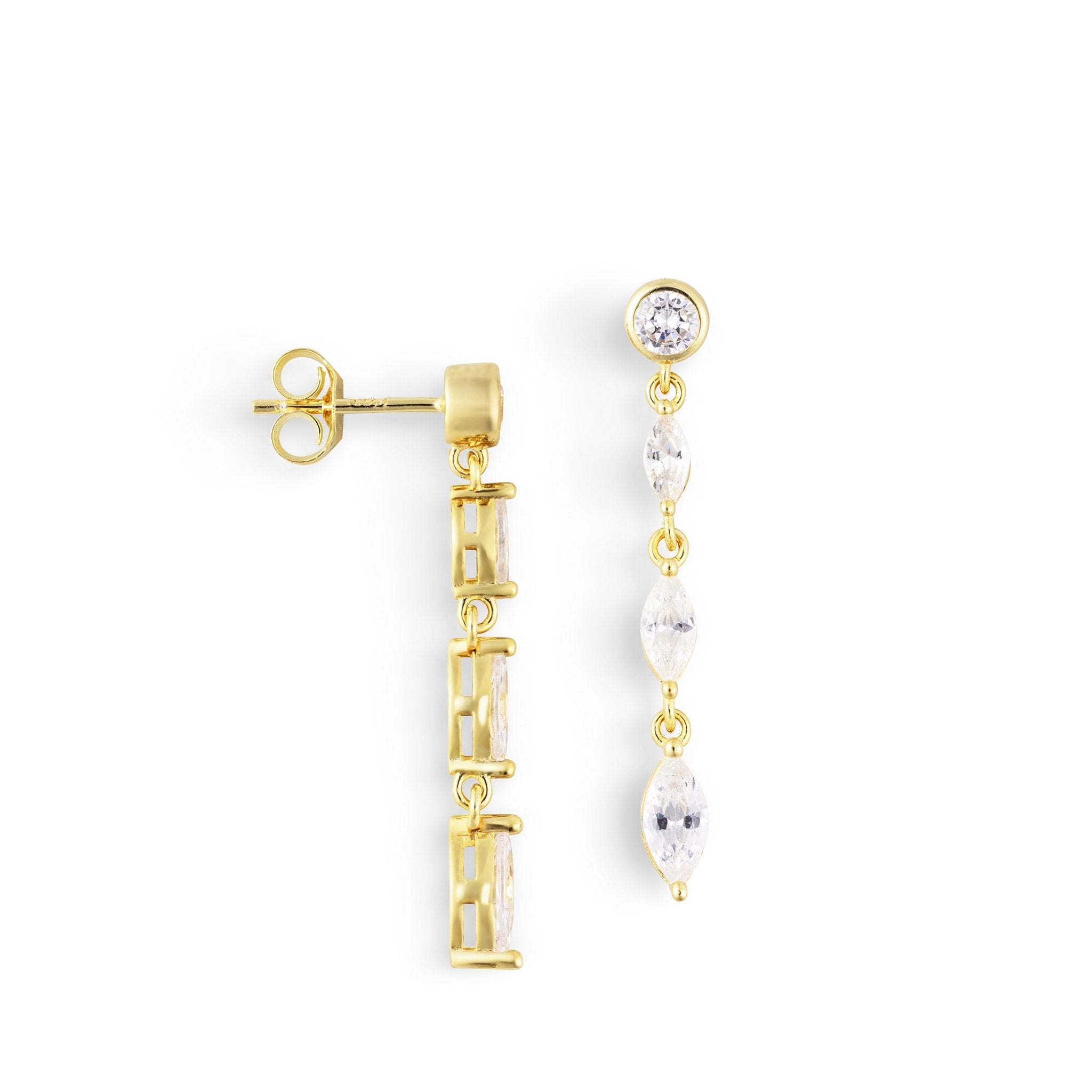 Luna Glow Triple Oorbellen - Goud