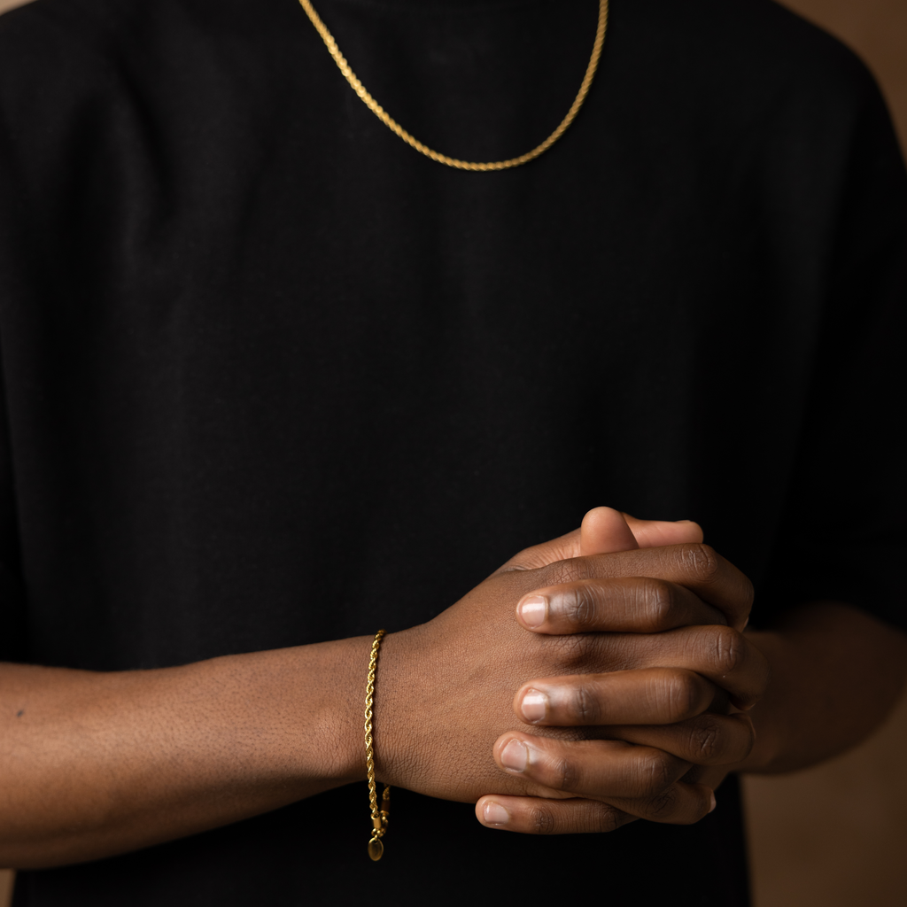 Rope Bracelet 3MM (18K Gold Plated)