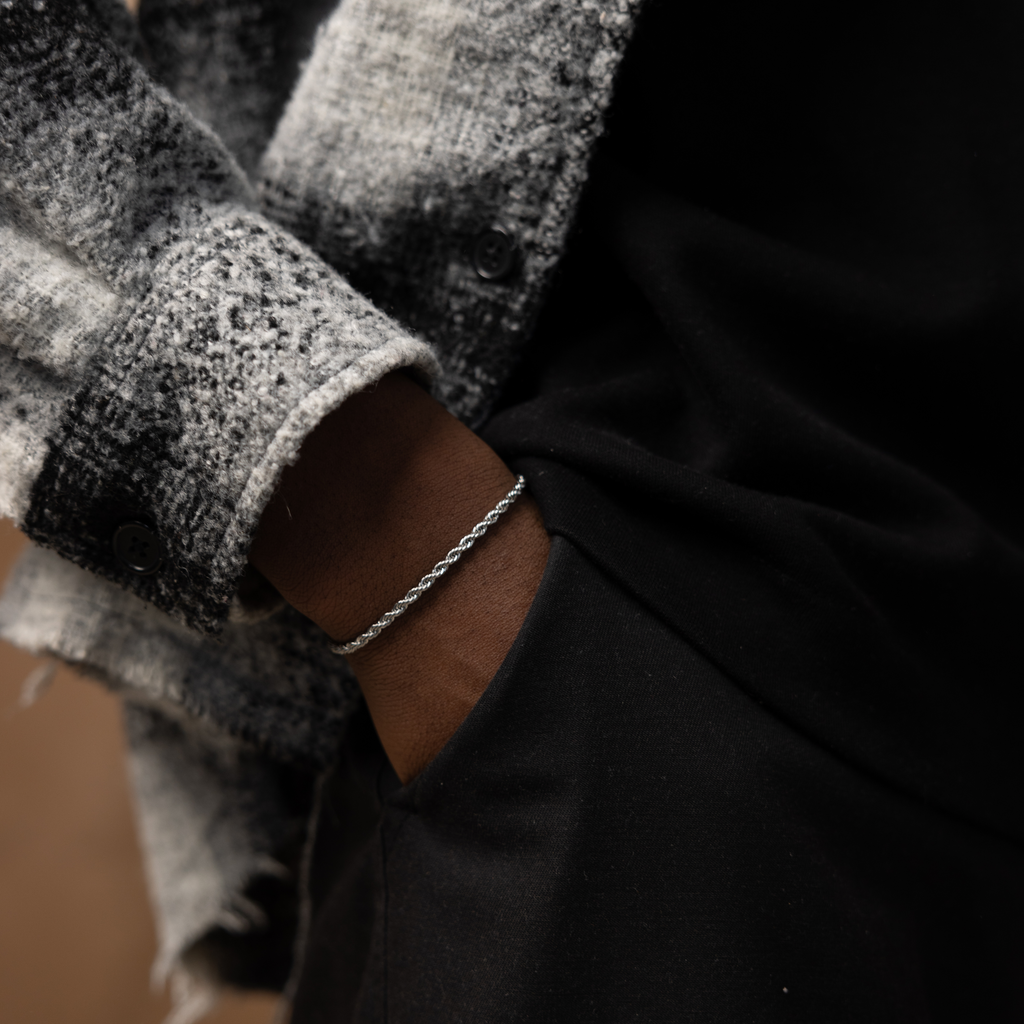 Rope Bracelet 3MM (Silver Plated)